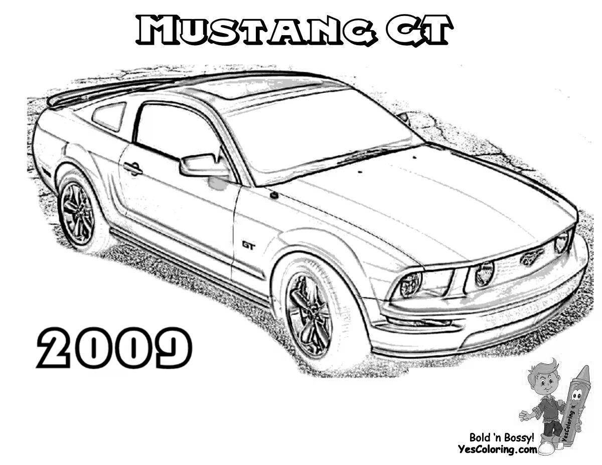 Glamorous ford mustang coloring pages for kids