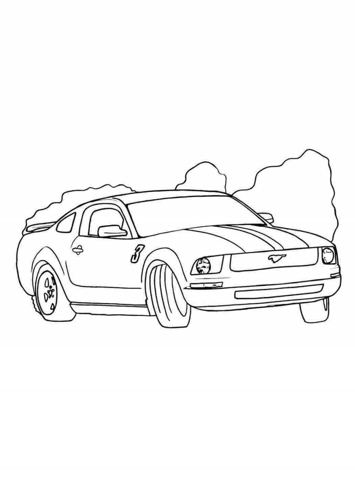 Brilliant ford mustang coloring page for kids