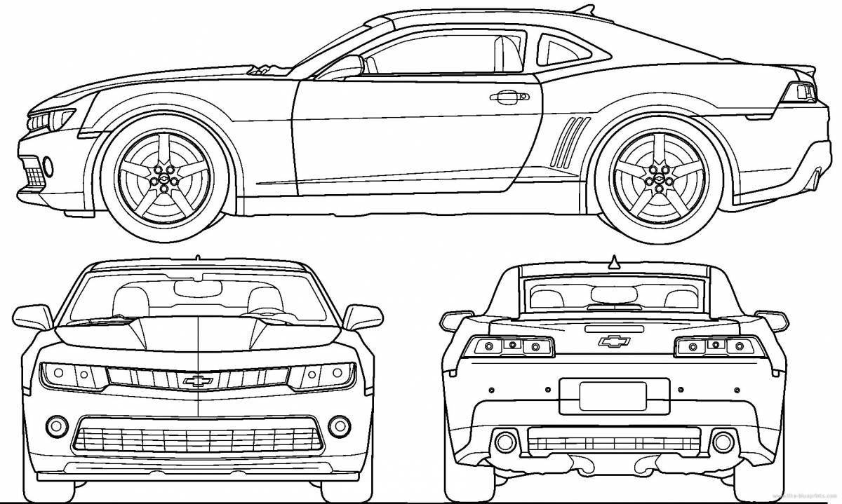 Violent ford mustang coloring pages for kids