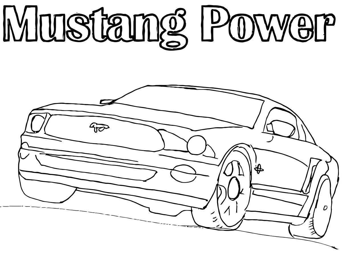 Jazzy ford mustang coloring pages