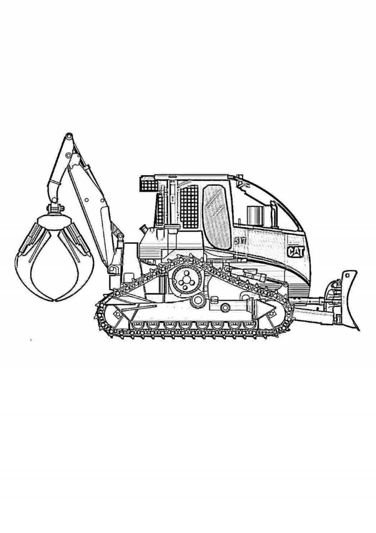 Great construction machinery coloring book for boys