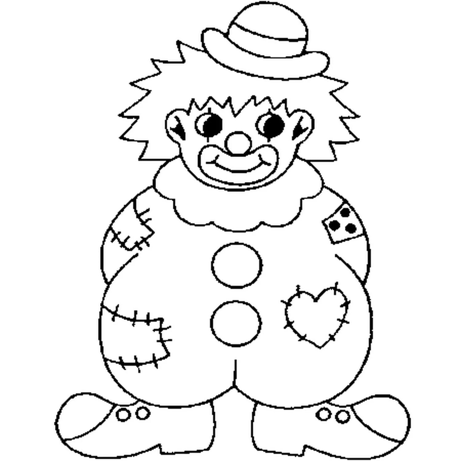 Exciting clown drawing for kids