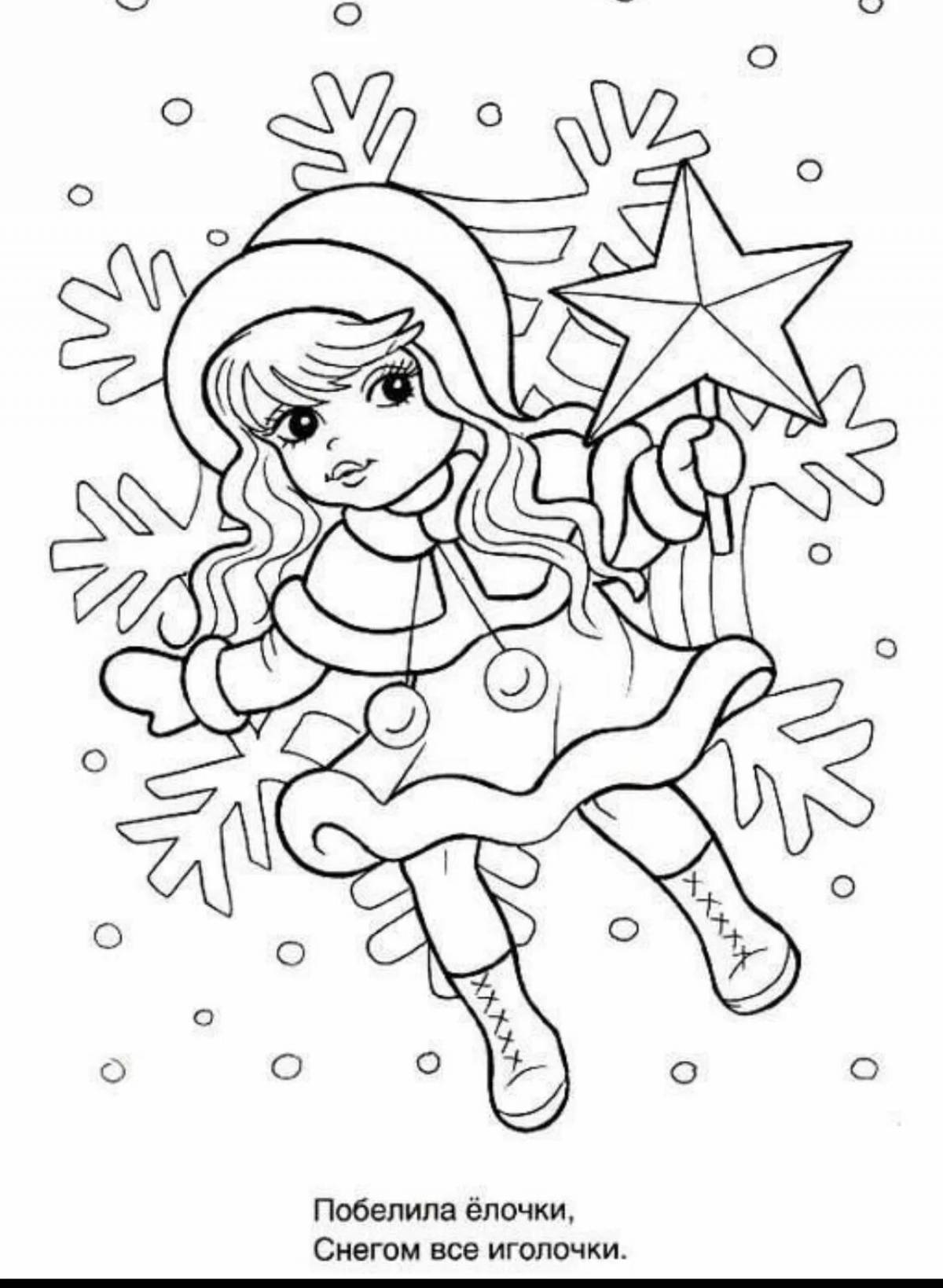 Adorable Christmas coloring book for girls 8 years old