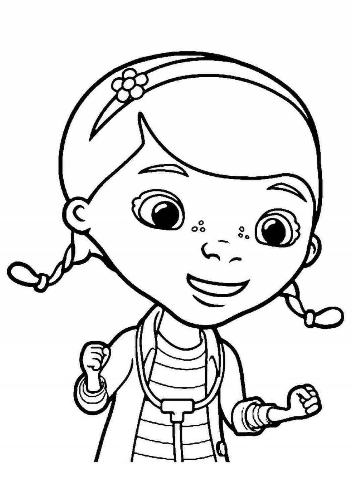Adorable Doctor Plush Coloring Book for Kids