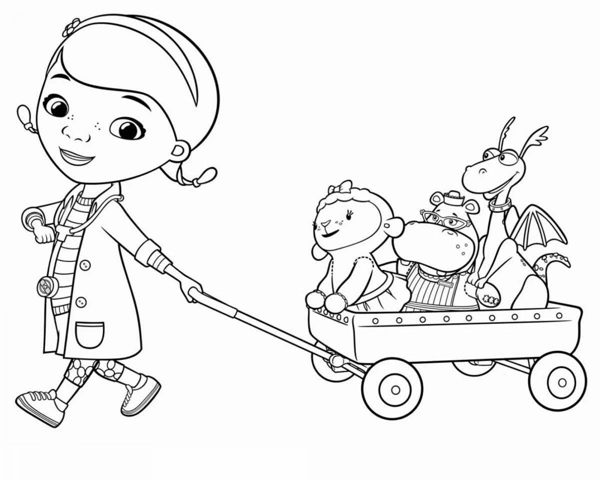 Attractive doctor plush coloring book for kids