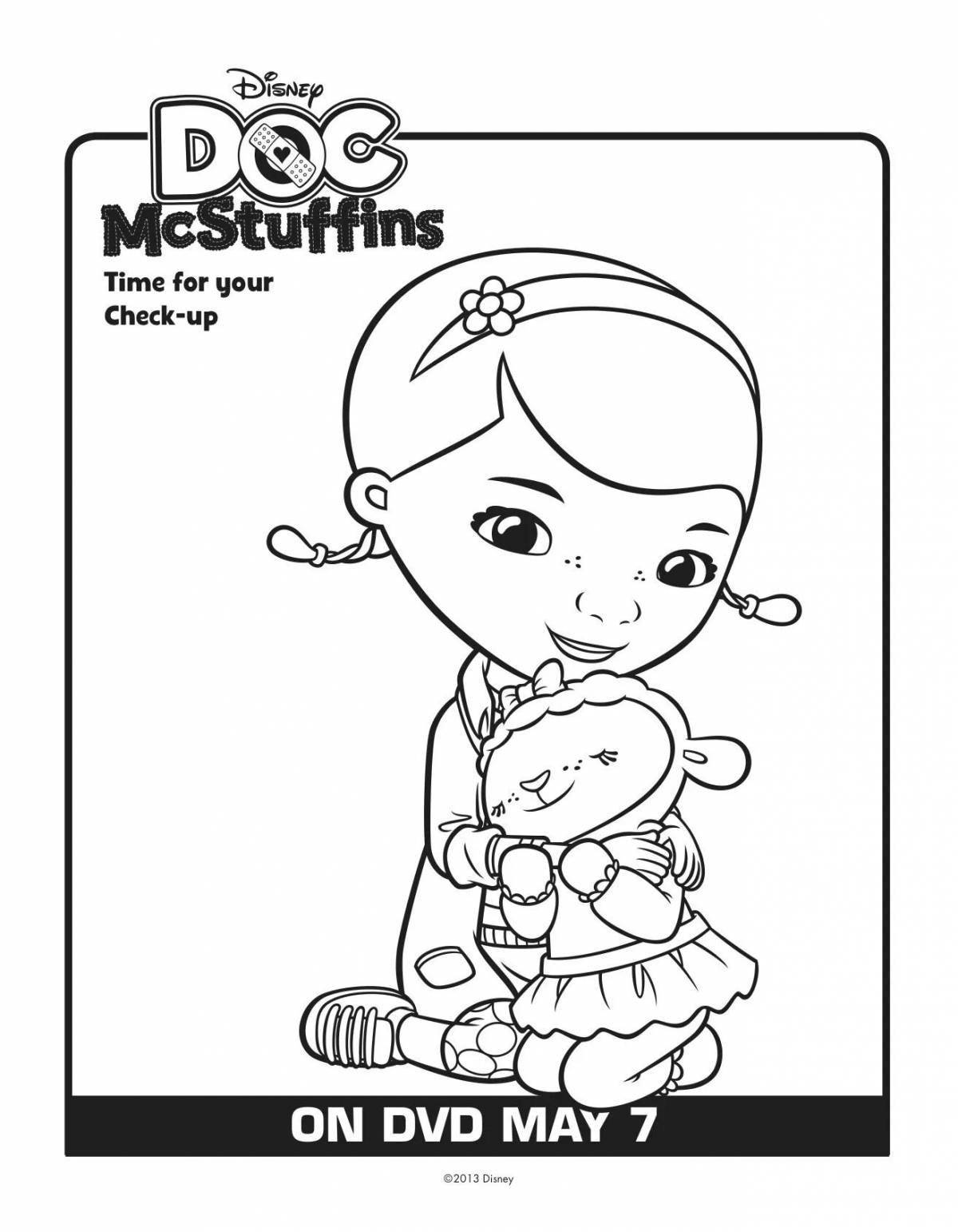 Delightful Doctor Plush Coloring Book for Kids