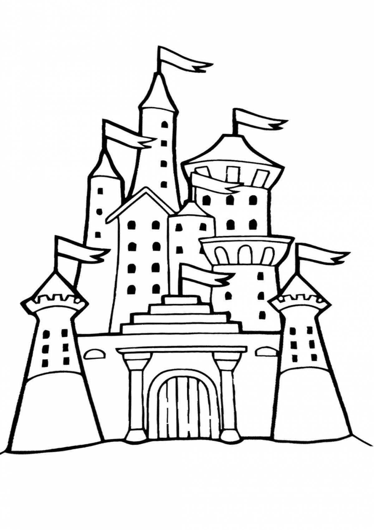 Great castle coloring book for 6-7 year olds