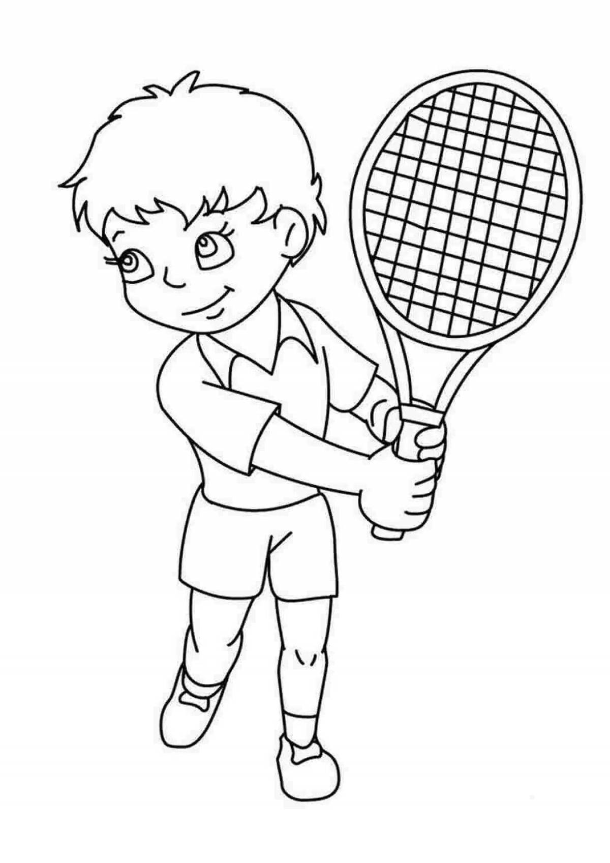 Amazing sports coloring book for kindergarten