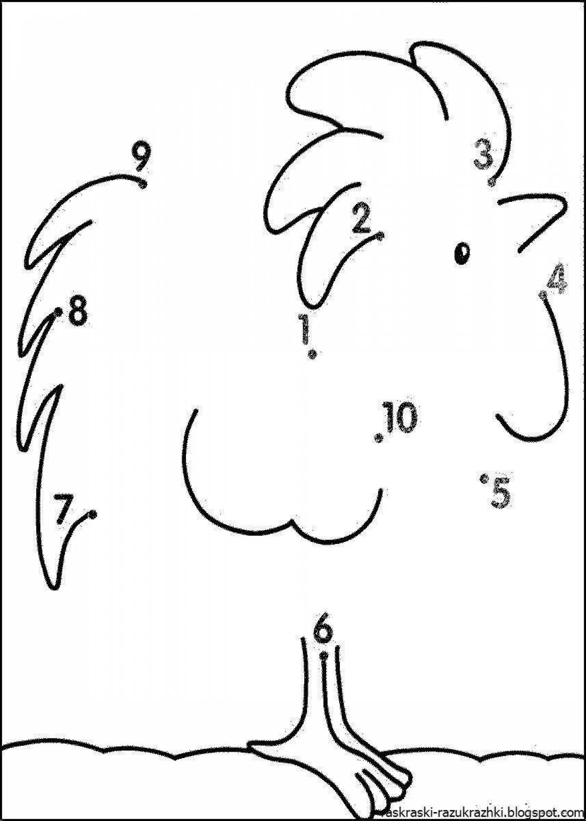 Соедини по точкам для детей 5 6 лет распечатать картинки до 10
