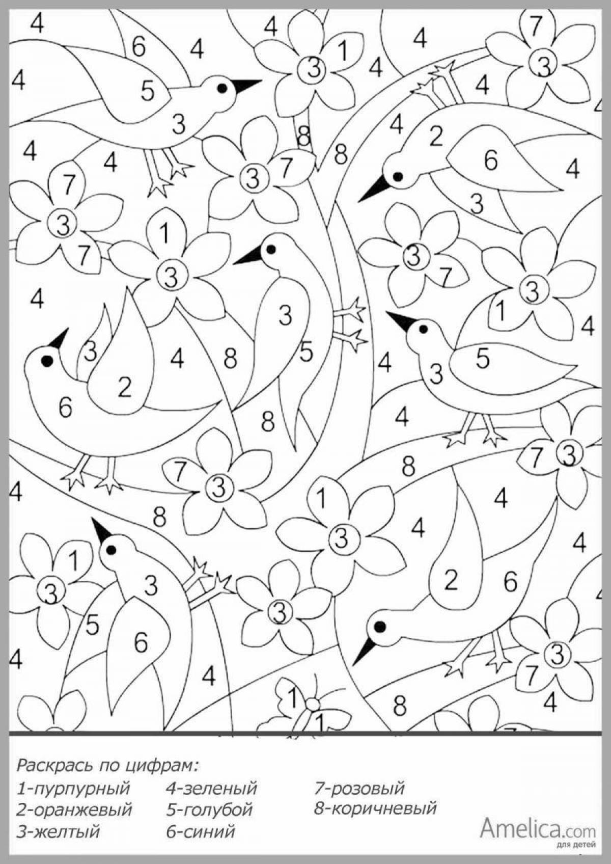 By numbers up to 10 for preschoolers #2