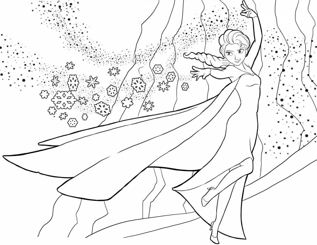 Playful elsa coloring book for kids 4-5 years old