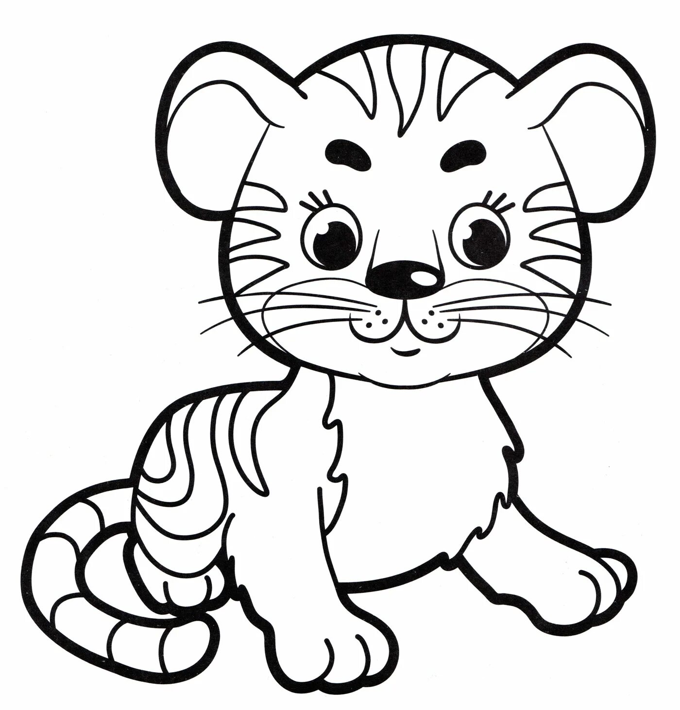 Gorgeous tiger coloring book for 3-4 year olds
