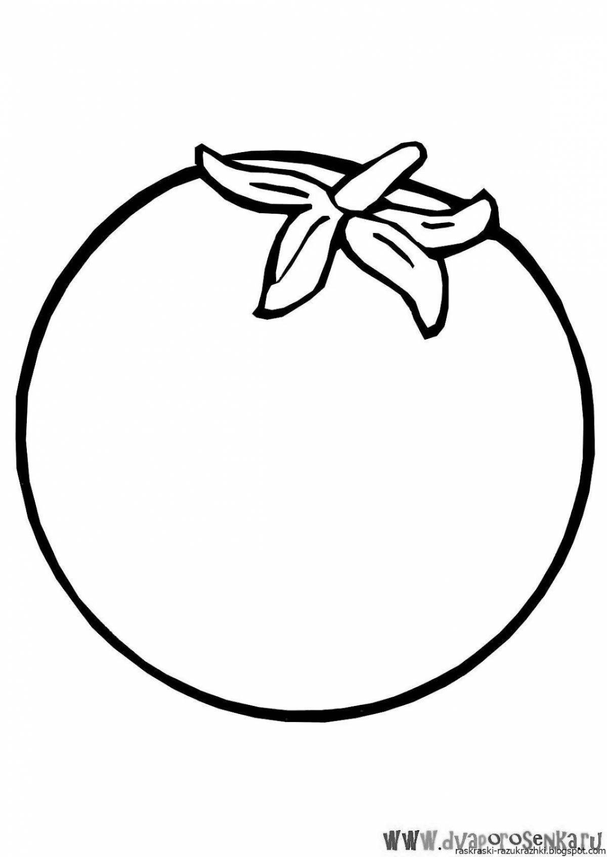 Amazing tomato coloring pages for 2-3 year olds