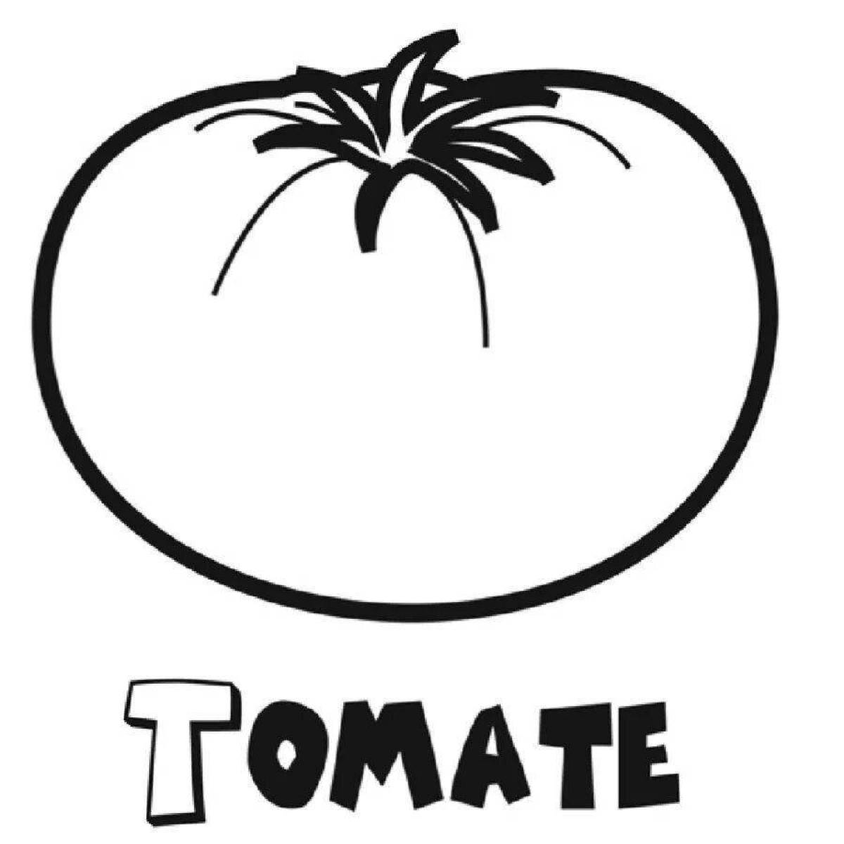 Творческая раскраска помидоров для детей 2-3 лет
