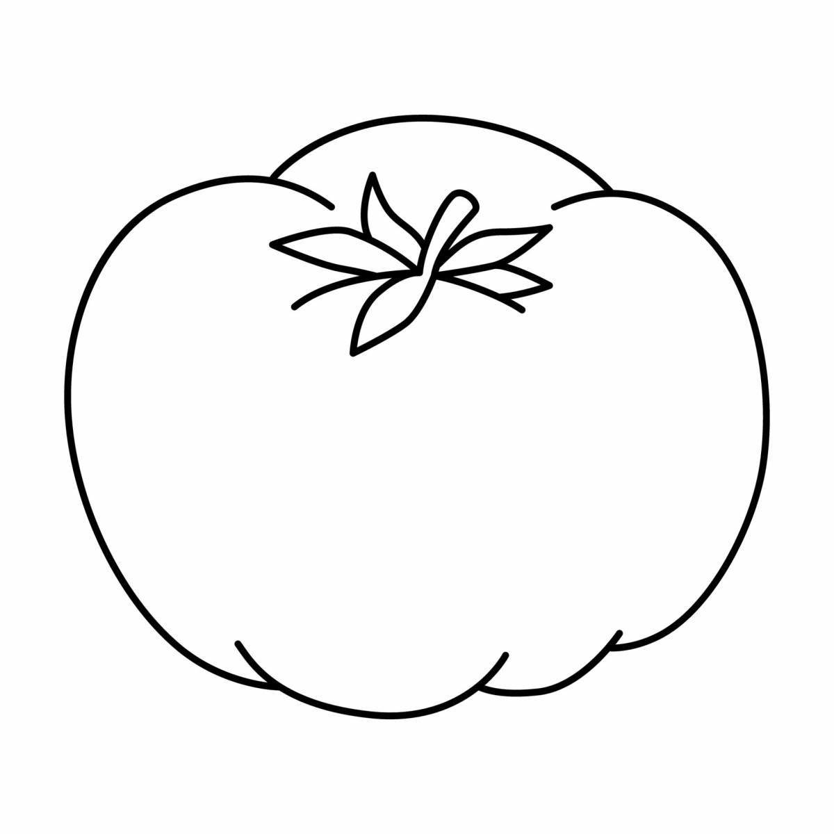 Fancy tomato coloring book for 2-3 year olds