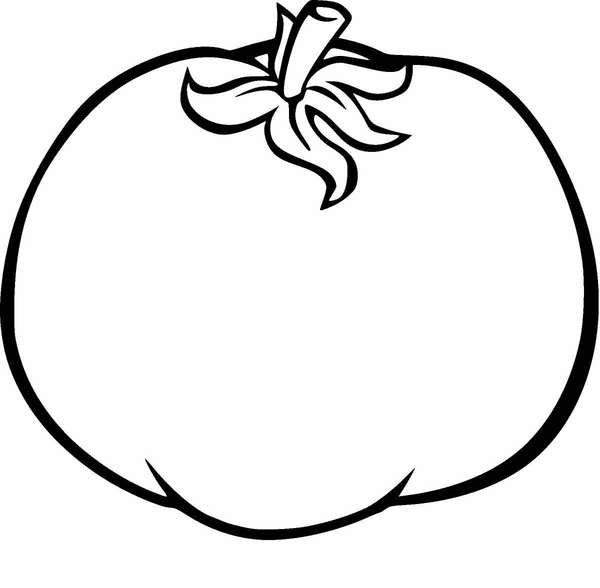 Coloring pages of tomatoes with an explosion of colors for children 2-3 years old