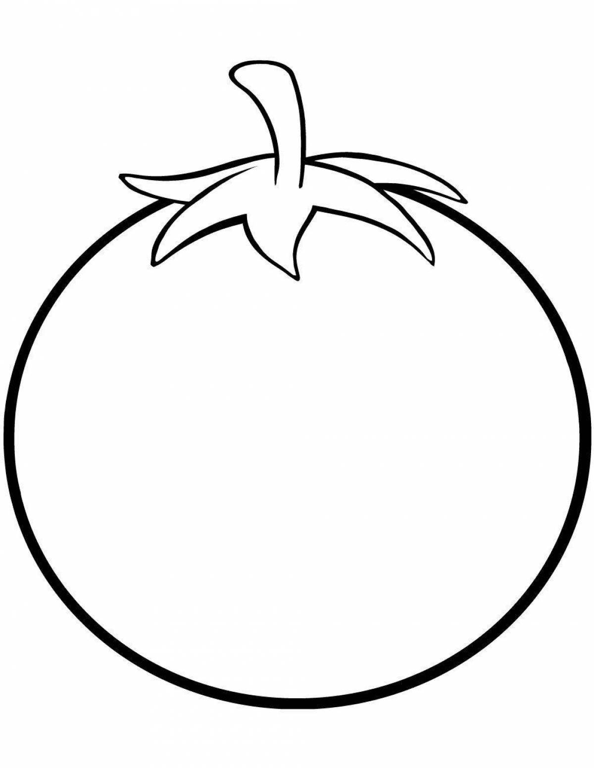 Coloring pages with lush tomatoes for children 2-3 years old
