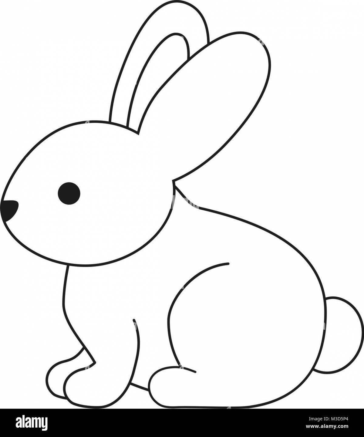 Сенсационная раскраска кролик для детей 2-3 лет