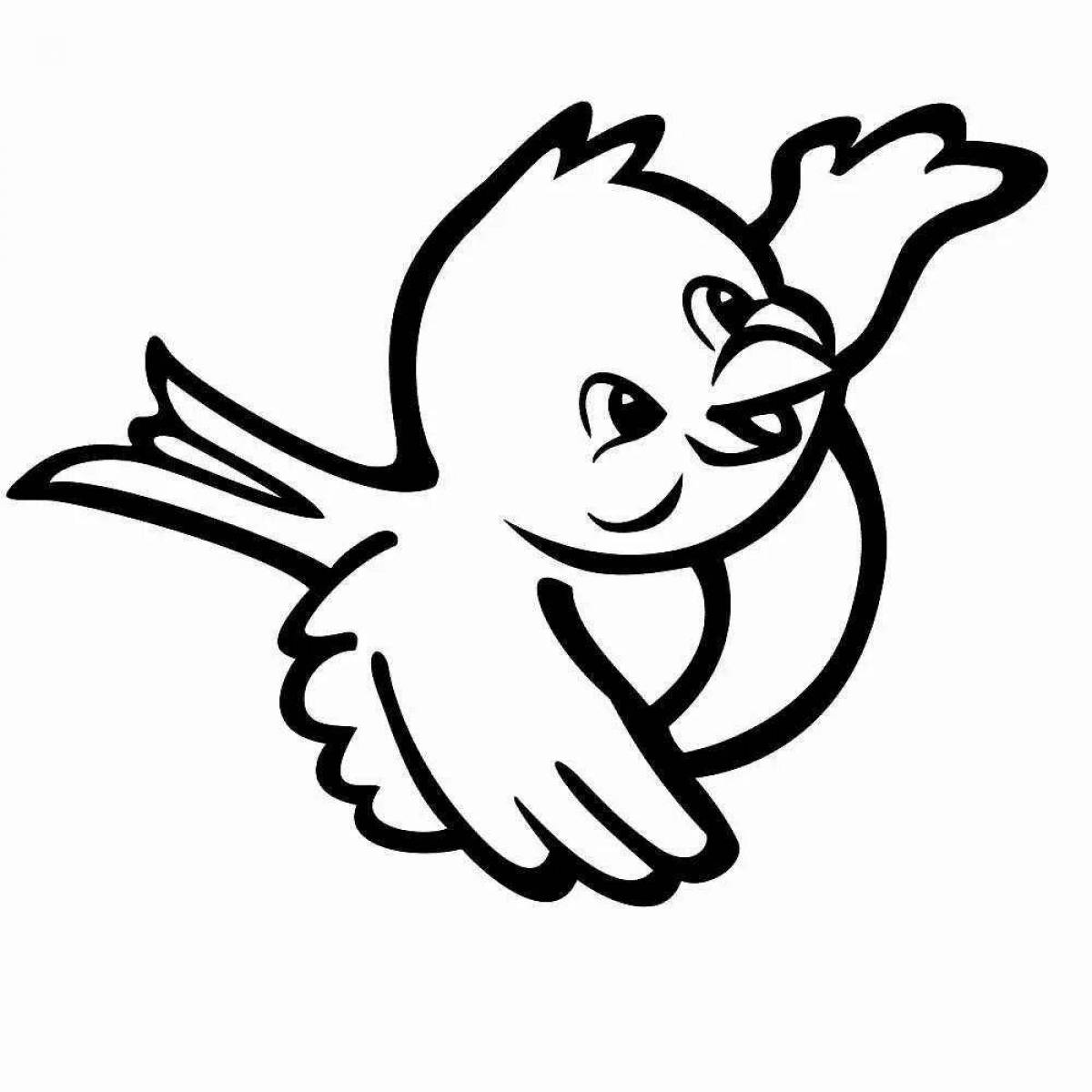 Adorable sparrow coloring book for kids