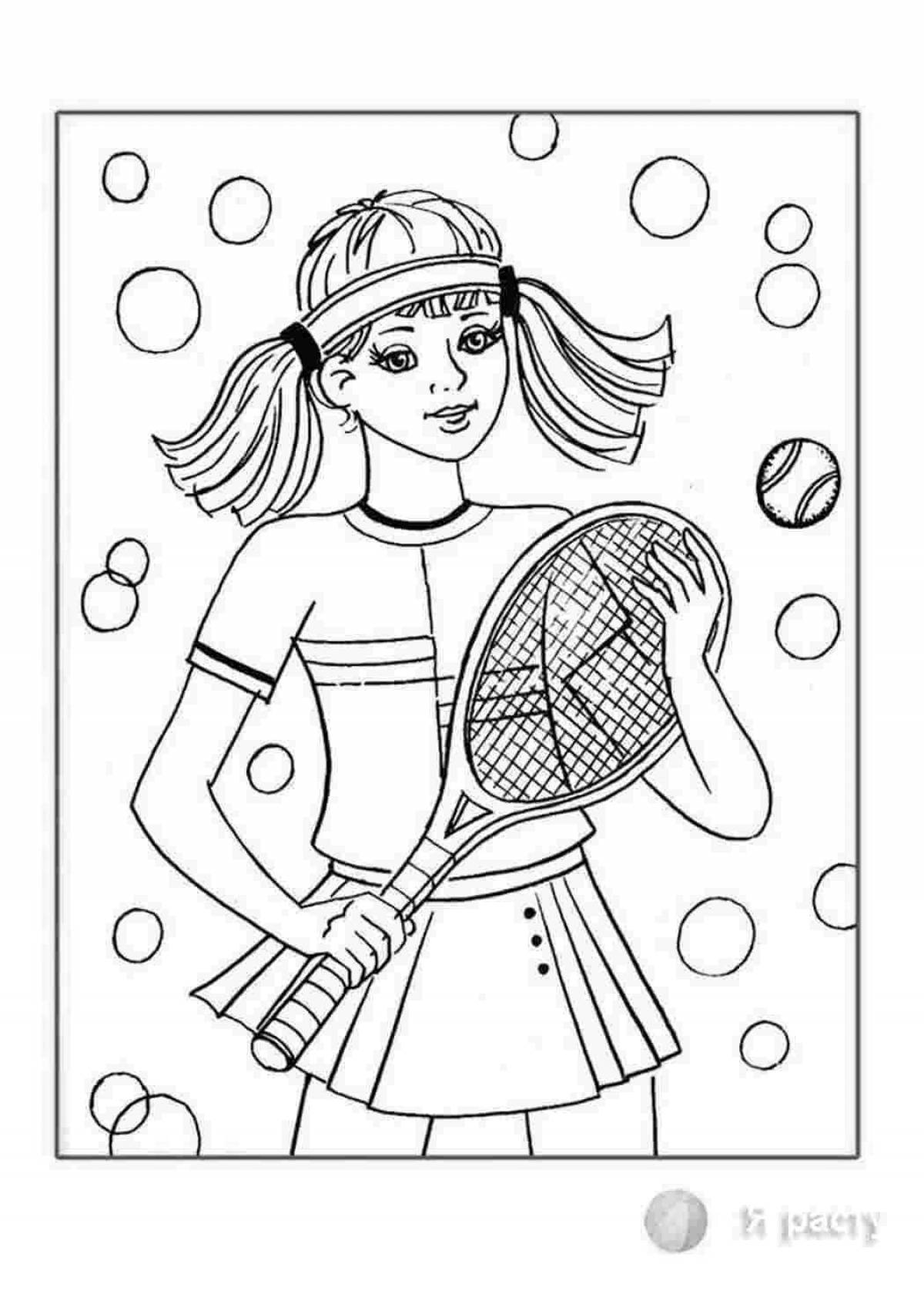 Great sports coloring book for kids 6-7 years old