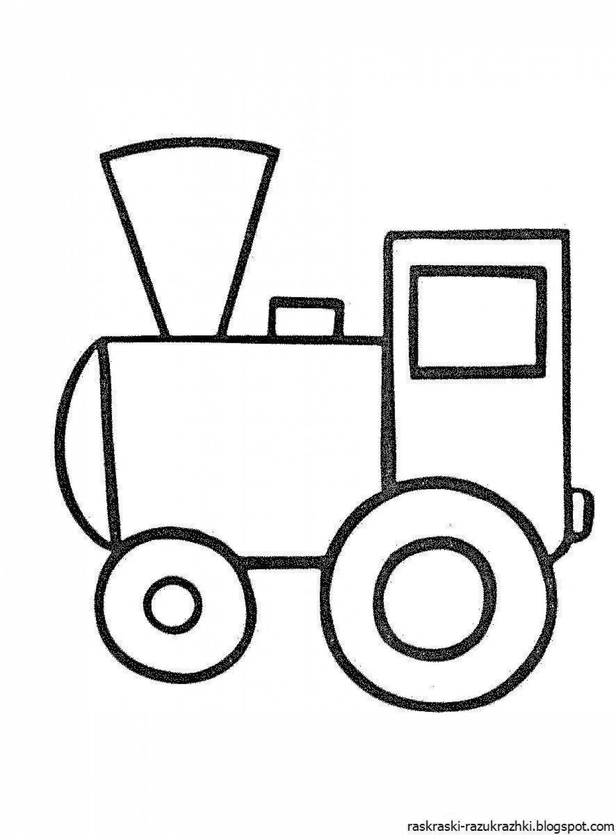Playful transport coloring book for babies