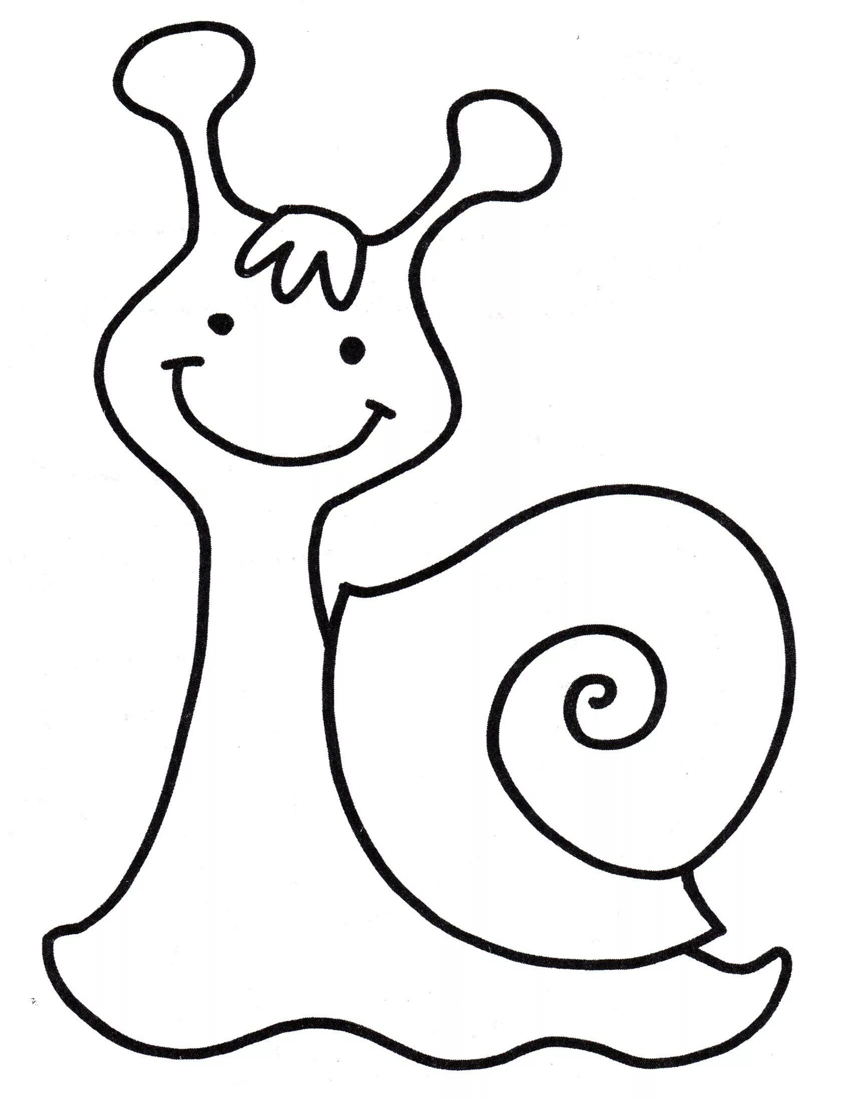 Adorable snail coloring book for 3-4 year olds