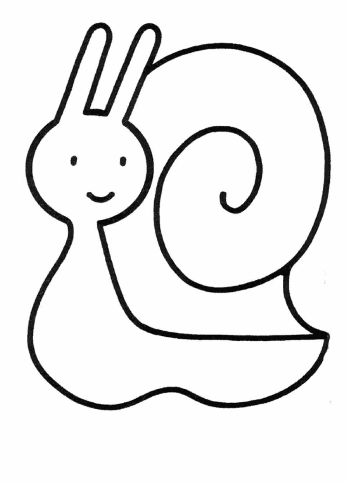 Creative snail coloring book for 3-4 year olds