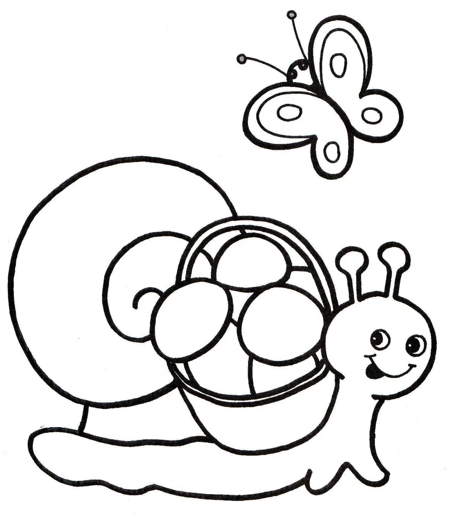 Crazy snail coloring book for 3-4 year olds