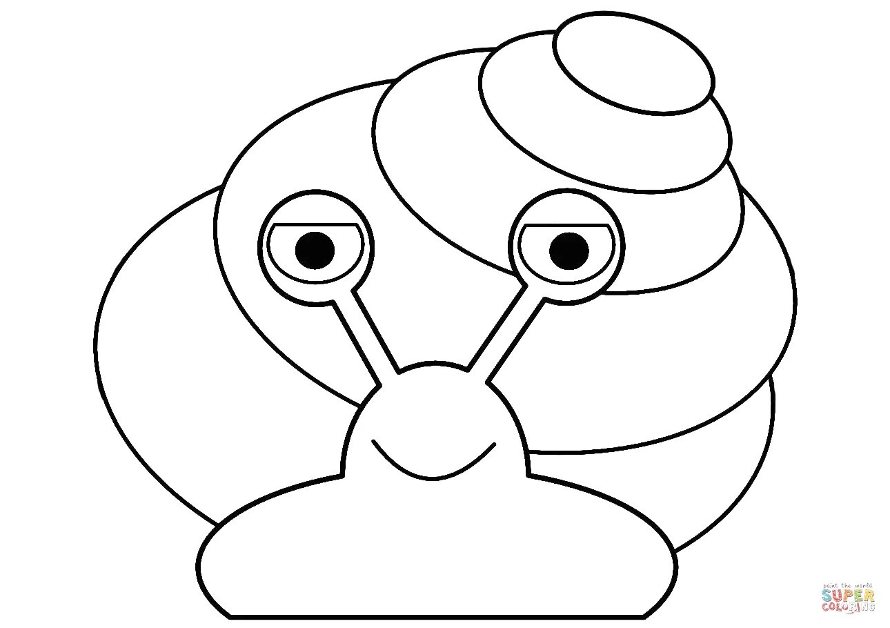 Snail coloring book for children 3-4 years old