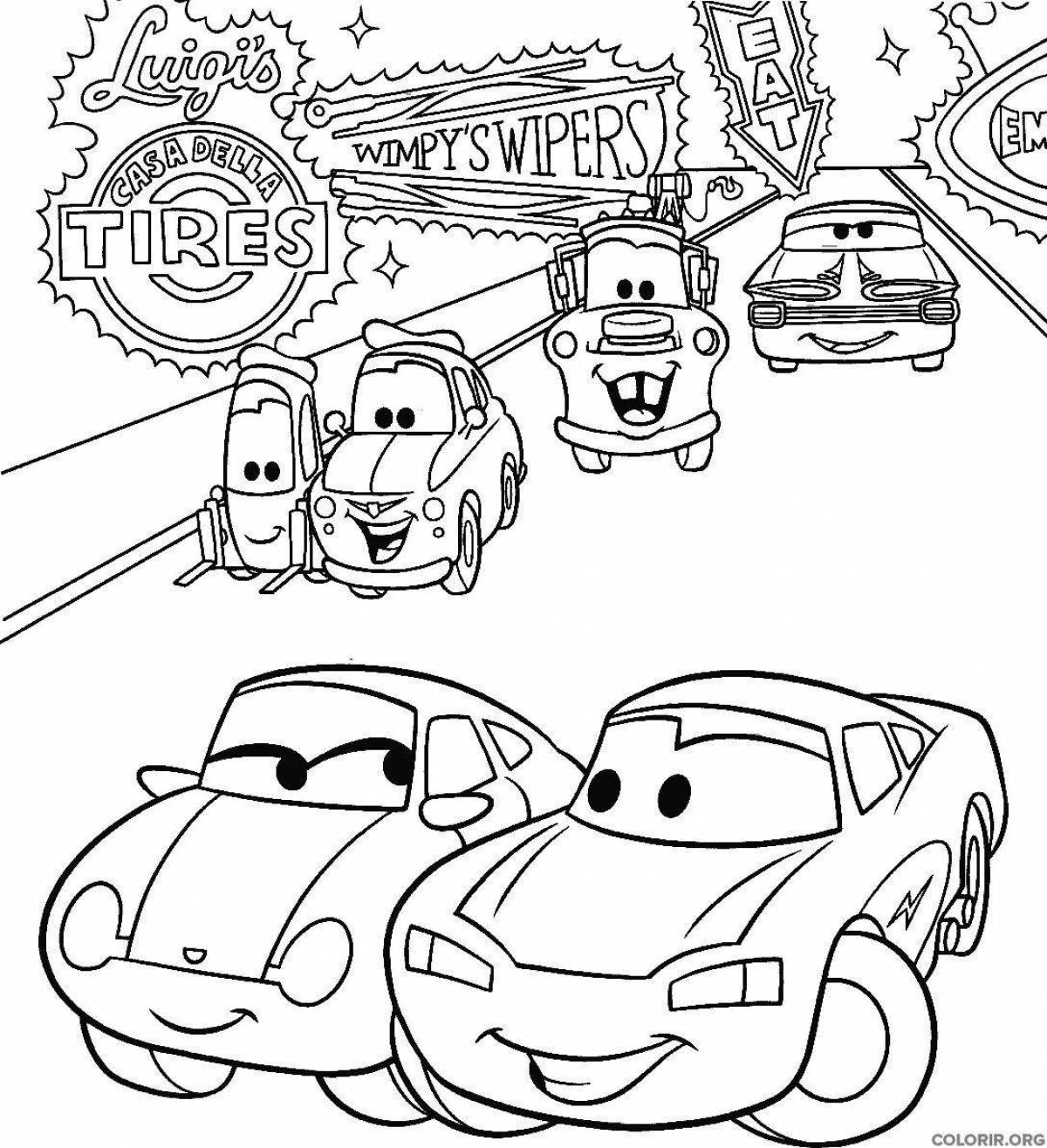 Coloring page joyful makvin for children 3-4 years old