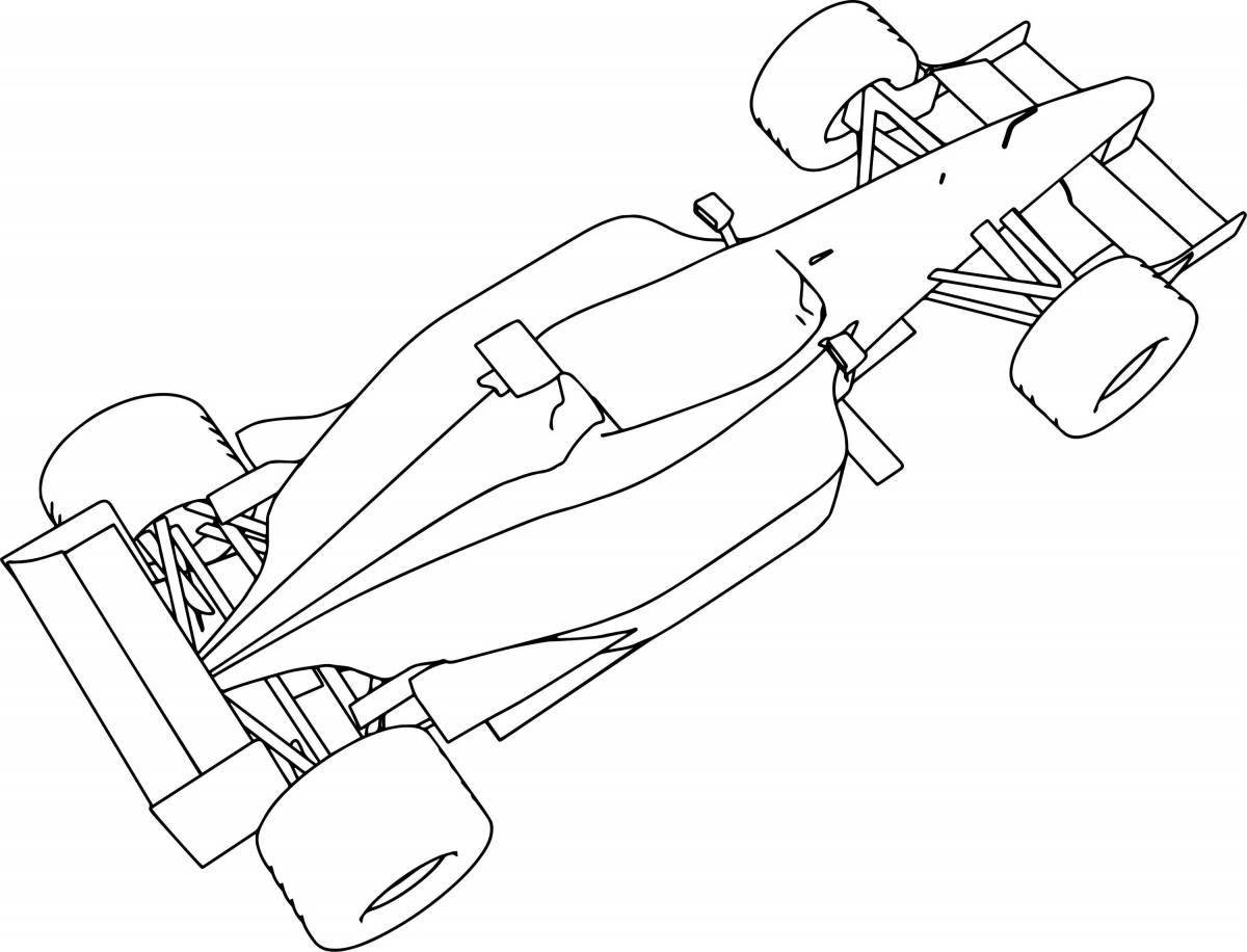 Intriguing racing car coloring book for kids 6-7 years old