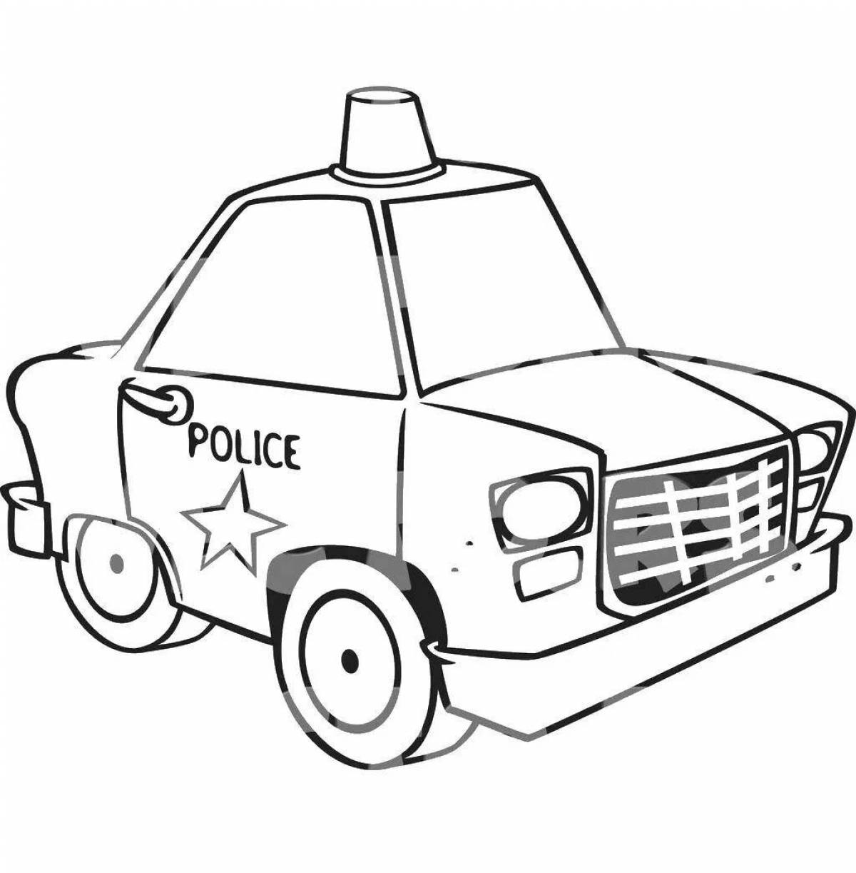 Adorable taxi coloring page for 3-4 year olds
