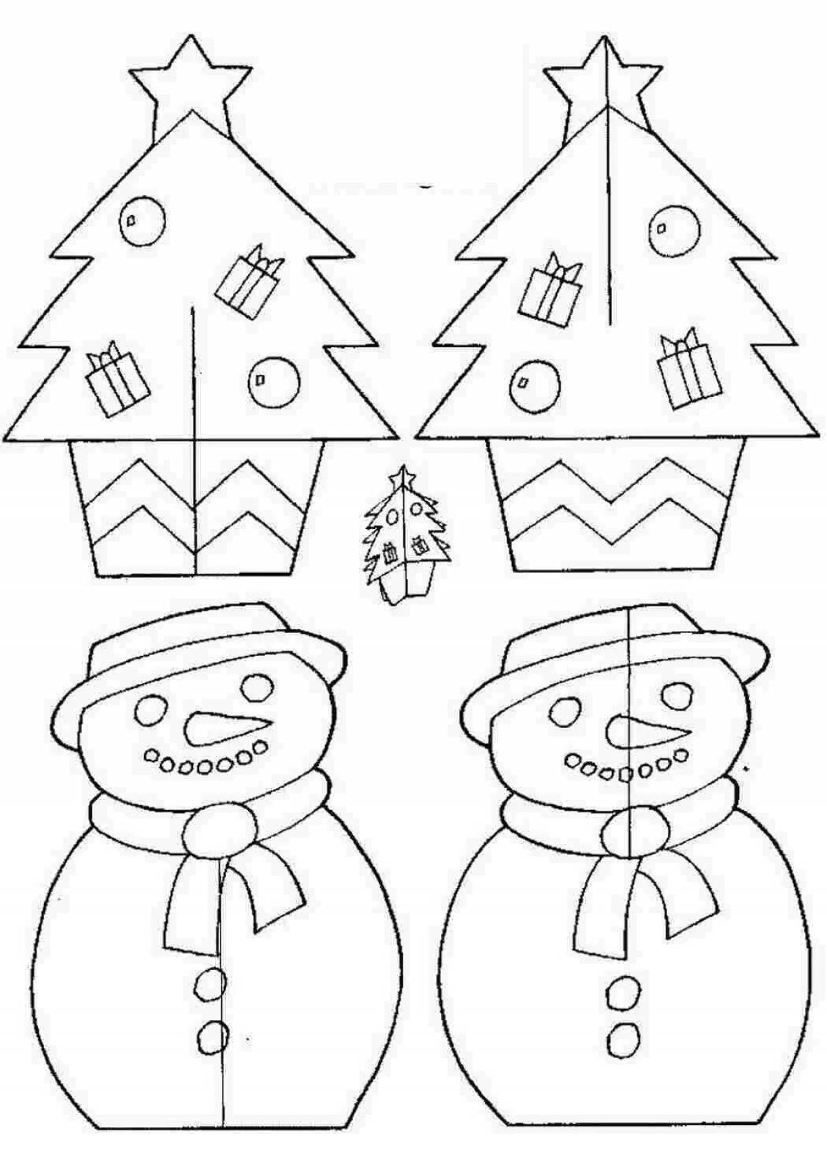 Большая рождественская раскраска