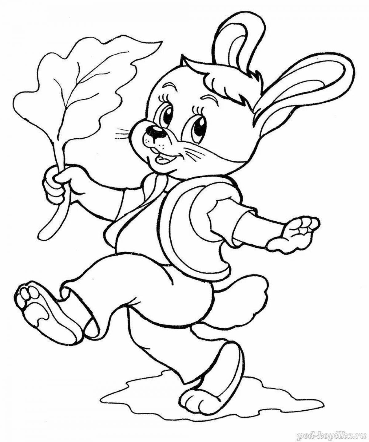 Adorable cat house coloring page for kids