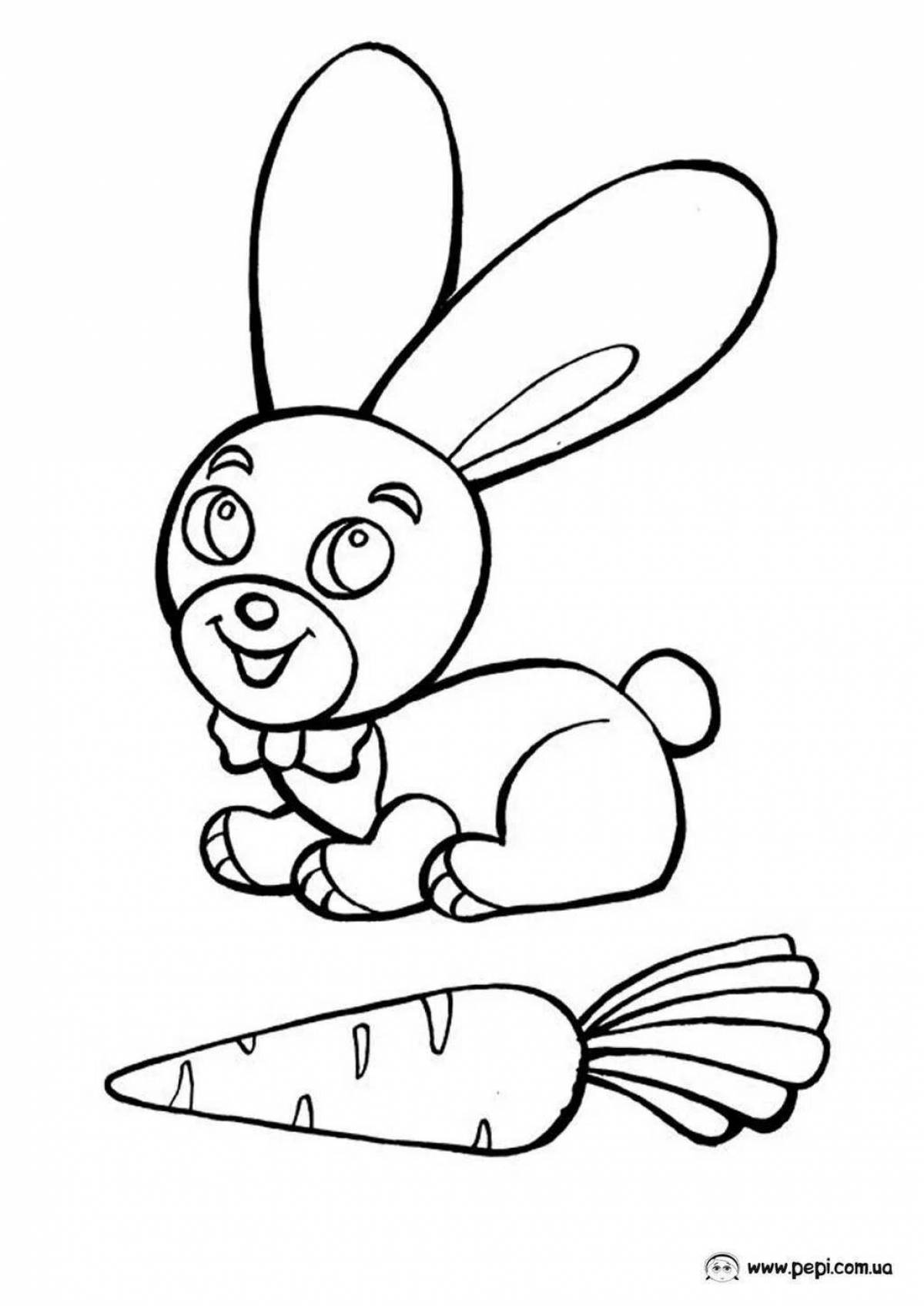 Shiny Bunny Coloring Pages for Toddlers