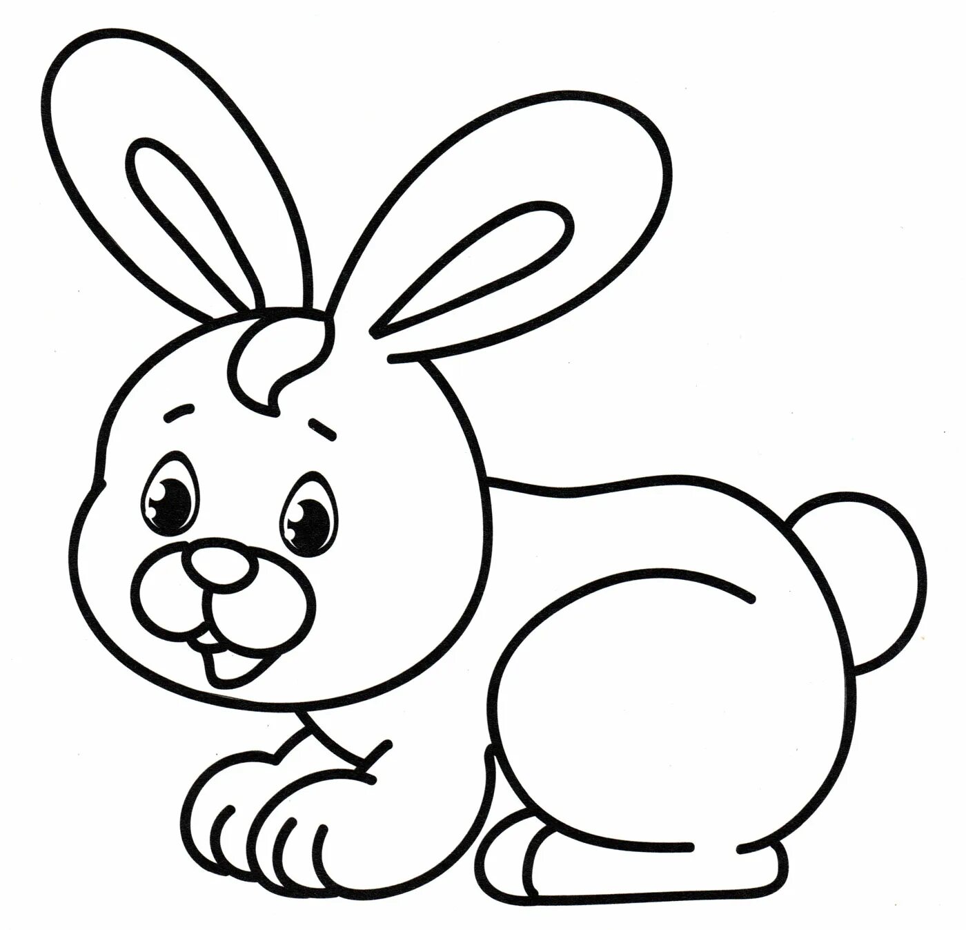 Замечательный заяц-раскраска для детей