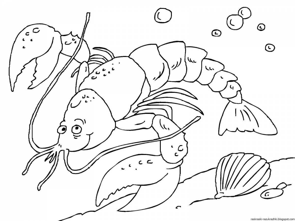 Coloring marine life for children 3-4 years old