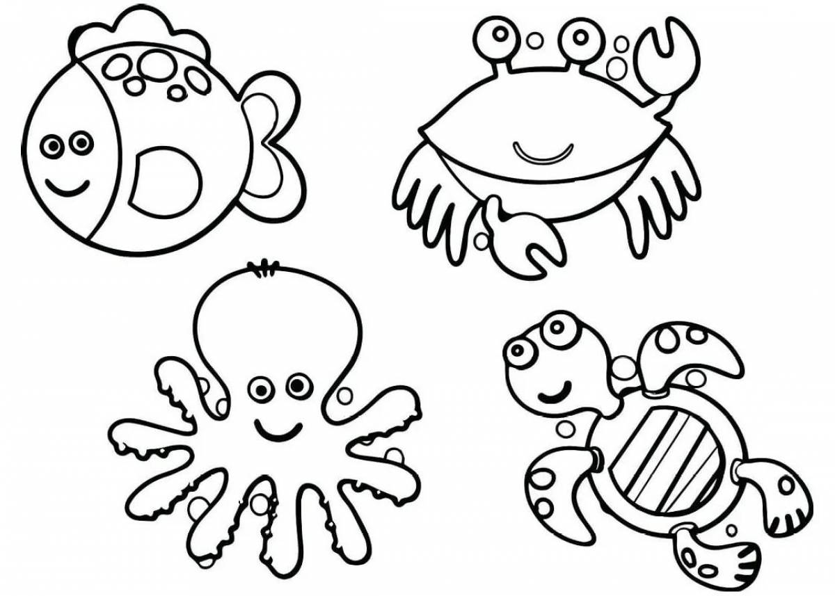 Sea creatures for children 3 4 years old #4