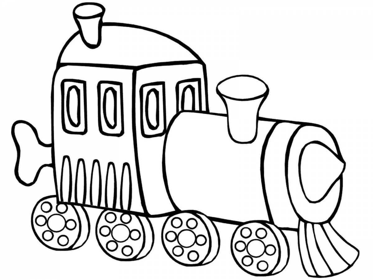 Fun train coloring for kids