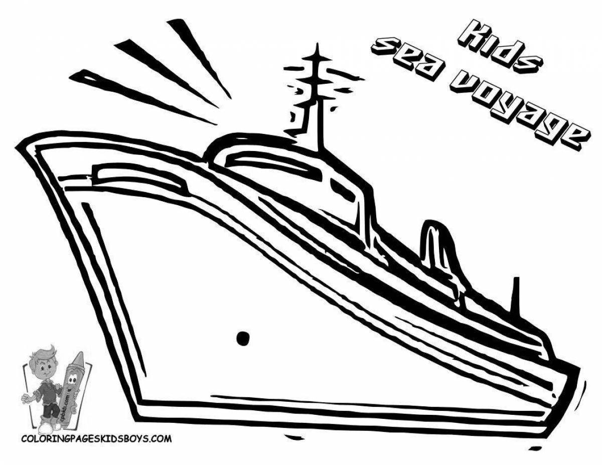 Funny Titanic coloring book for children 6-7 years old