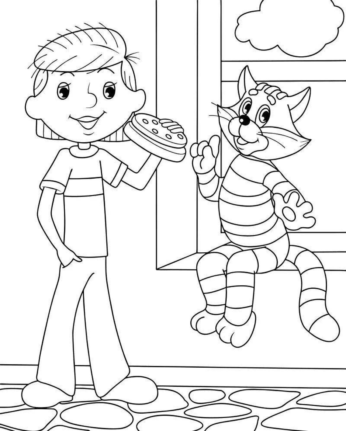 Delightful coloring pages of buttermilk for children 5-6 years old