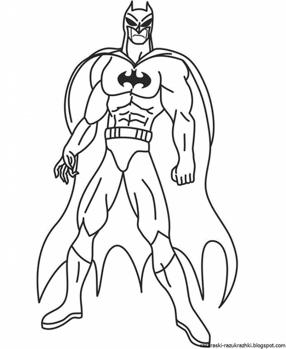 Coloring book funny superheroes for children 6-7 years old