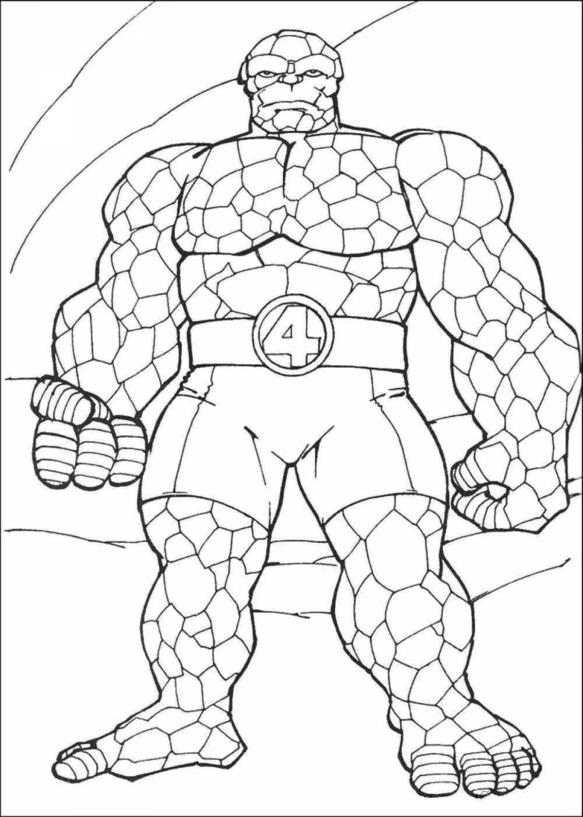 Dynamic superheroes coloring book for kids 6-7 years old