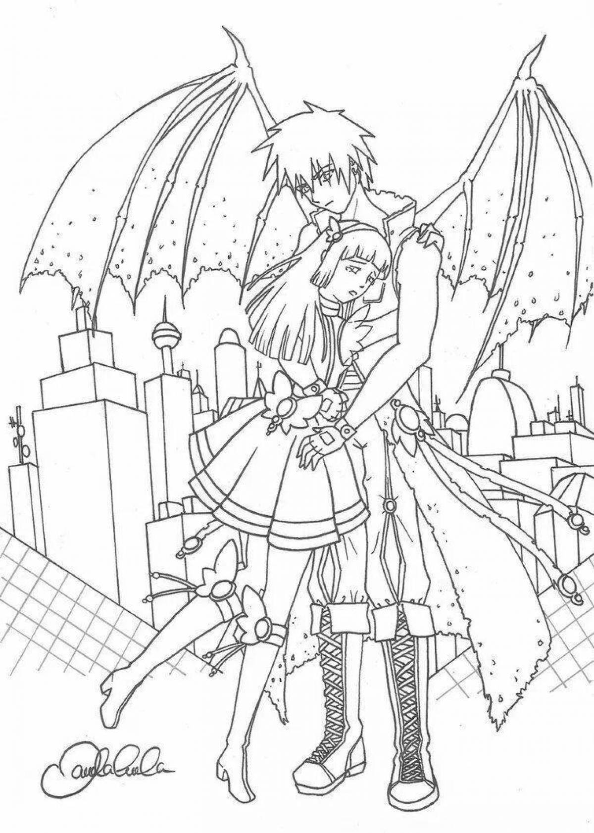 Amazing vampire coloring pages for girls