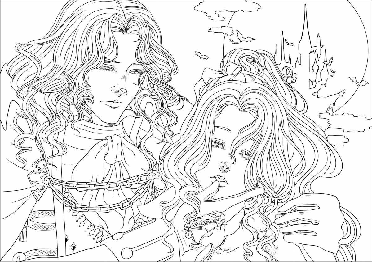 Amazing vampire coloring pages for girls