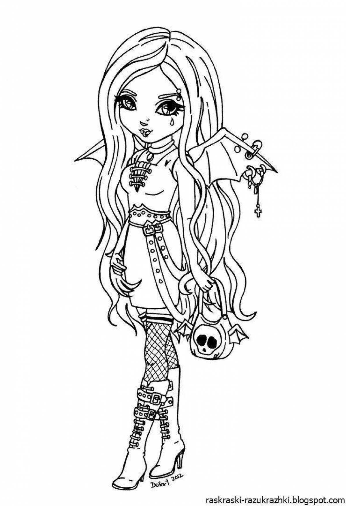 Great vampire coloring pages for girls