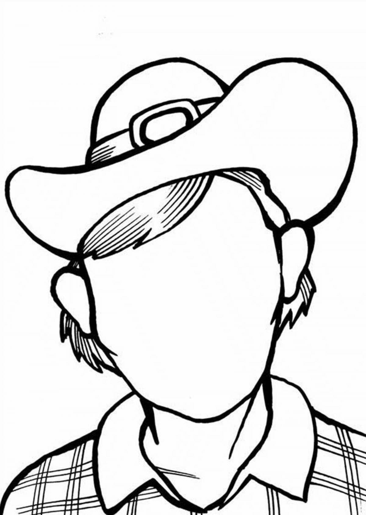 Photo Colorful portrait coloring for kids