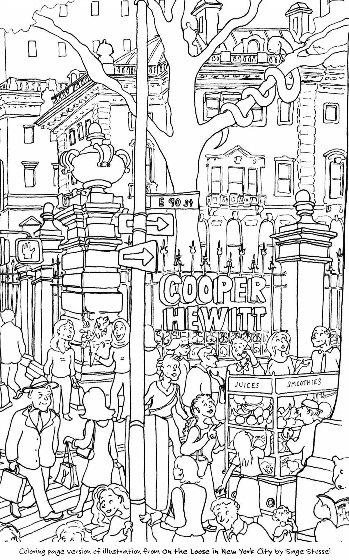 Color-lush hermitage coloring page for children