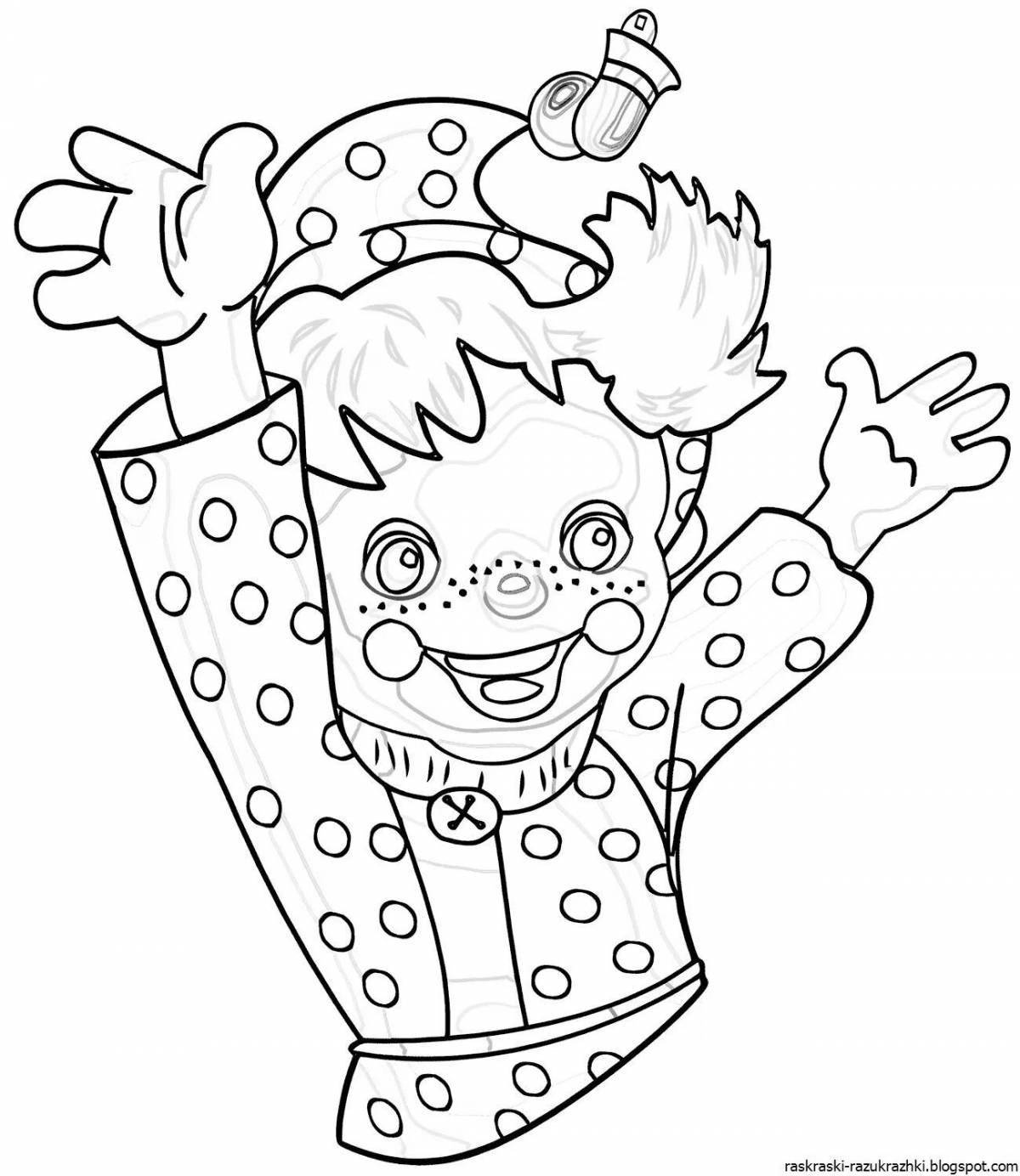 Attractive buffoon coloring book for kids