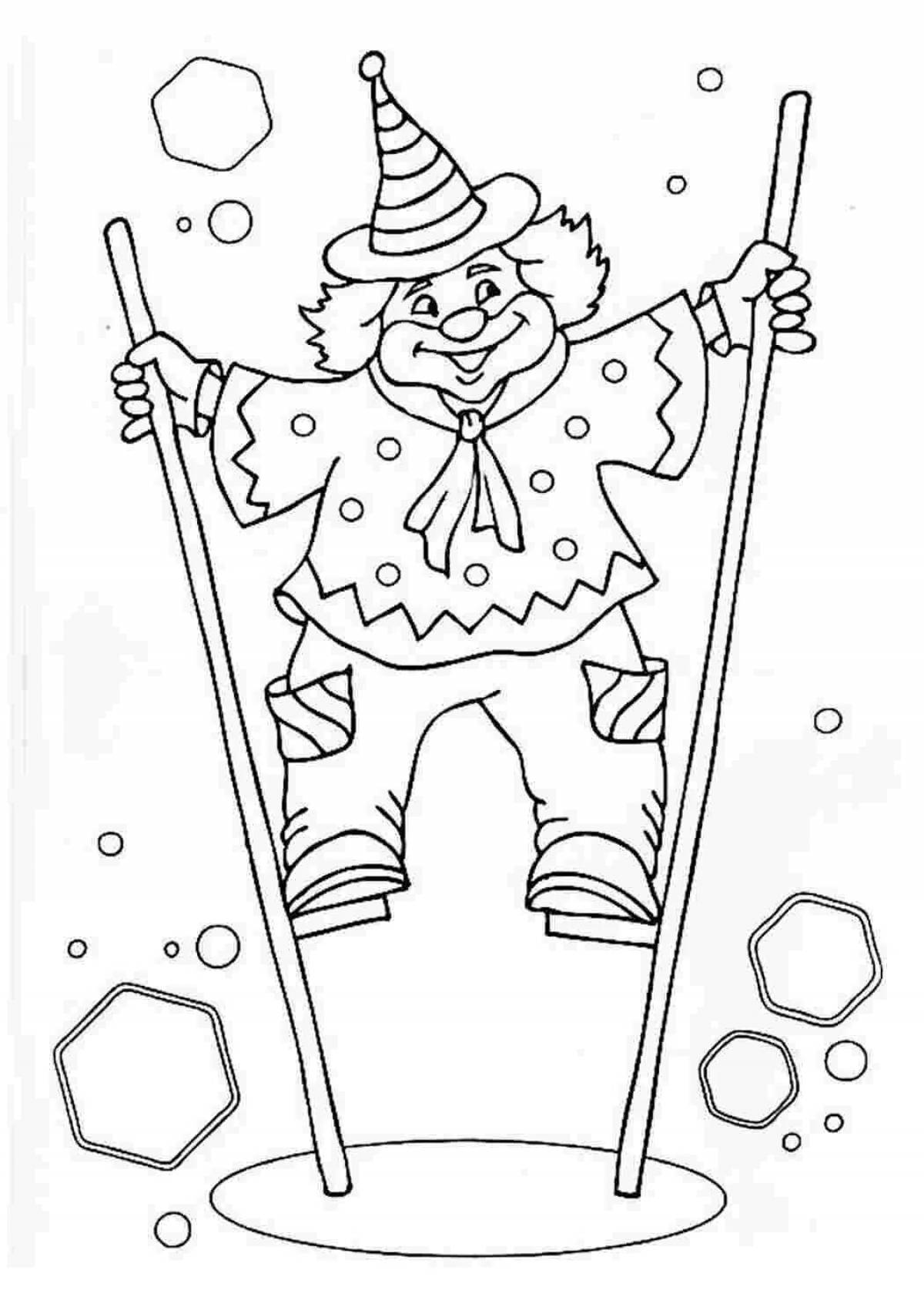 Amazing jester coloring page for kids